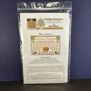 Little House Needleworks Autumn Sampler Fall Cross Stitch Chart and Silk New‎